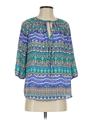 Blue Rain 3/4 Sleeve Blouse (view 1)