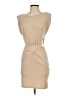 Lush Solid Tan Cocktail Dress Size S - photo 1