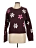 Sonoma Goods for Life Floral Burgundy Pullover Sweater Size L - photo 1