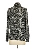 Pink Tartan 100% Polyester Animal Print Black Long Sleeve Blouse Size 2 - photo 2
