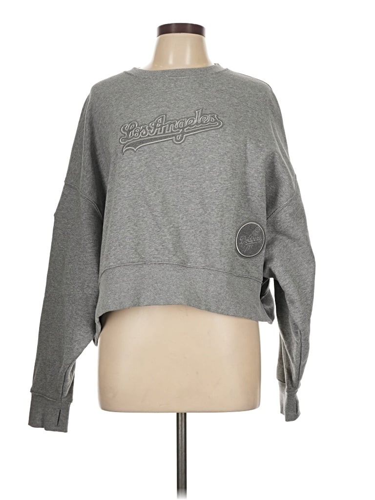 Pre-owned Genuine Merchandise By Team Athletics Sweatshirt In Gray