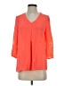 Brixon Ivy 100% Polyester Orange 3/4 Sleeve Blouse Size S - photo 1