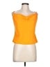 Zara 100% Polyester Orange Sleeveless Top Size L - photo 1