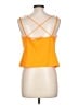 Zara 100% Polyester Orange Sleeveless Top Size L - photo 2