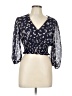 As U Wish 100% Polyester Blue 3/4 Sleeve Blouse Size L - photo 1