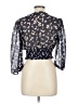 As U Wish 100% Polyester Blue 3/4 Sleeve Blouse Size L - photo 2