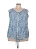 Roz & Ali 100% Polyester Blue Sleeveless Blouse Size 3X - photo 1