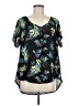 Torrid 100% Polyester Black Short Sleeve Blouse Size Med Plus (00) - photo 1