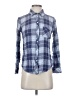 Rails 100% Rayon Plaid Blue Long Sleeve Button-Down Shirt Size S - photo 1