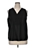 August Silk 100% Polyester Black Sleeveless Blouse Size XL - photo 1