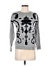 Kensie Paisley Silver Gray Pullover Sweater Size XS - photo 1