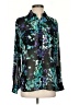 Bellefleur 100% Polyester Print Teal Long Sleeve Blouse Size XS - photo 1