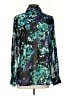 Bellefleur 100% Polyester Print Teal Long Sleeve Blouse Size XS - photo 2