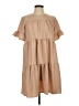 Roolee 100% Polyester Solid Tan Casual Dress Size S - photo 1