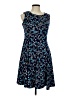 R&K Floral Blue Casual Dress Size 8 - photo 1
