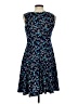 R&K Floral Blue Casual Dress Size 8 - photo 2
