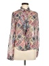 Smash 100% Polyester Gray Long Sleeve Blouse Size M - photo 1