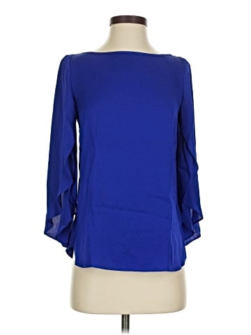 Milly 3/4 Sleeve Silk Top (view 1)