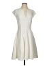 Halston Heritage Solid Ivory Cocktail Dress Size 2 - photo 1
