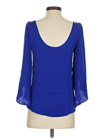 Milly 3/4 Sleeve Silk Top (view 2)