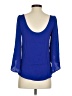 Milly Blue 3/4 Sleeve Silk Top Size 2 - photo 2