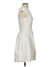 Halston Heritage Solid Ivory Cocktail Dress Size 2 - photo 4