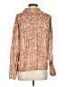 Parker Animal Print Brown Long Sleeve Blouse Size S - photo 2