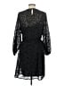 Ann Taylor LOFT 100% Polyester Black Cocktail Dress Size L - photo 2