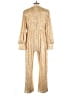 Mac Duggal 100% Polyester Metallic Marled Ombre Solid Stars Gold Jumpsuit Size 12 - photo 2