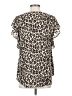 Vince Camuto 100% Polyester Animal Print Brown Short Sleeve Blouse Size S - photo 2