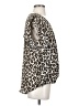 Vince Camuto 100% Polyester Animal Print Brown Short Sleeve Blouse Size S - photo 4