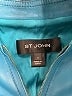 St. John 100% Leather Teal Leather Jacket Size 4 - photo 6