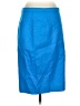 J.Crew 100% Polyester Solid Blue Formal Skirt Size 4 - photo 1