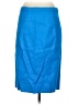 J.Crew 100% Polyester Solid Blue Formal Skirt Size 4 - photo 2