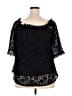 MIHOLL Black 3/4 Sleeve Blouse Size XXL - photo 2