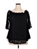 MIHOLL Black 3/4 Sleeve Blouse Size XXL - photo 1
