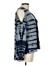 Go Couture Stripes Blue Long Sleeve Blouse Size L - photo 4