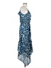 Parker 100% Polyester Print Blue Cocktail Dress Size XS - photo 4