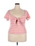 Shein Curve Pink Short Sleeve Top Size 4X - photo 1