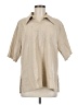 Assorted Brands Tan Short Sleeve Silk Top Size 2 (tall) - photo 1