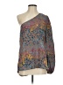 FSL Apparel 100% Polyester Gray Tan 3/4 Sleeve Blouse Size S - photo 1