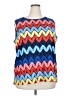 Rafaella 100% Polyester Stripes Chevron-herringbone Multi Color Blue Casual Dress Size 3X - photo 1