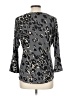 Veronica M. Animal Print Gray 3/4 Sleeve Blouse Size L - photo 2