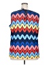 Rafaella 100% Polyester Stripes Chevron-herringbone Multi Color Blue Casual Dress Size 3X - photo 2