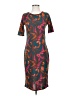 Lularoe Print Teal Cocktail Dress Size S - photo 1