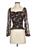 Madewell Black Brown 3/4 Sleeve Blouse Size XXS (estimated) - photo 1