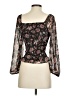 Madewell Black Brown 3/4 Sleeve Blouse Size XXS (estimated) - photo 2