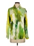 Sani 100% Viscose Print Green Long Sleeve Blouse Size S - photo 1