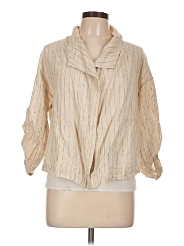 Max Studio 3/4 Sleeve Button-Down Shirt (view 1)