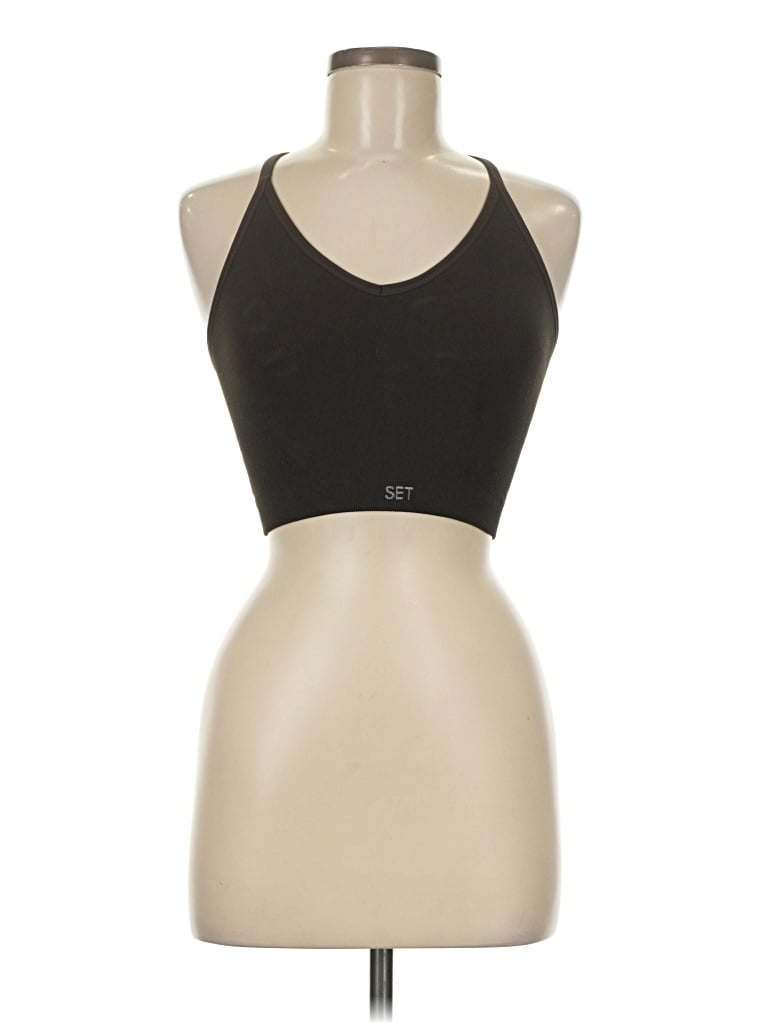 Pre-owned Set Active Tank Top Black Halter Neckline Tops